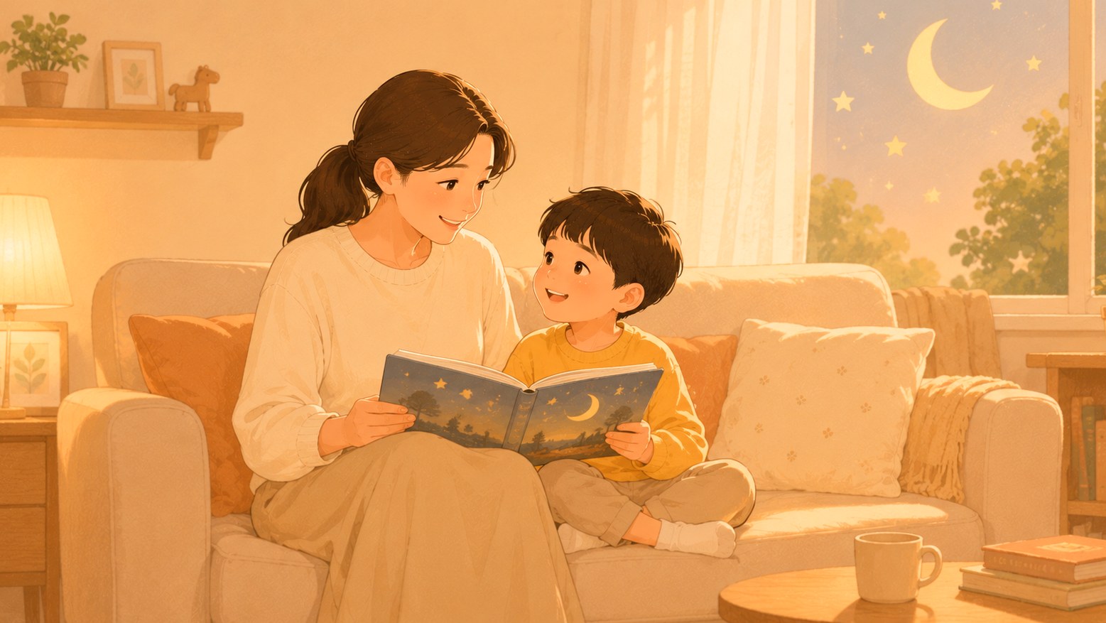 평촌 소아 야경증 – 곰인형을 안고 엄마 품에서 편안히 쉬는 아이