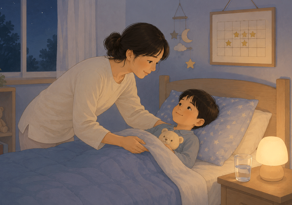 평촌 어린이야뇨증 — 아이누리한의원 평촌점에서 아이와 부모의 이야기를 듣는 모습