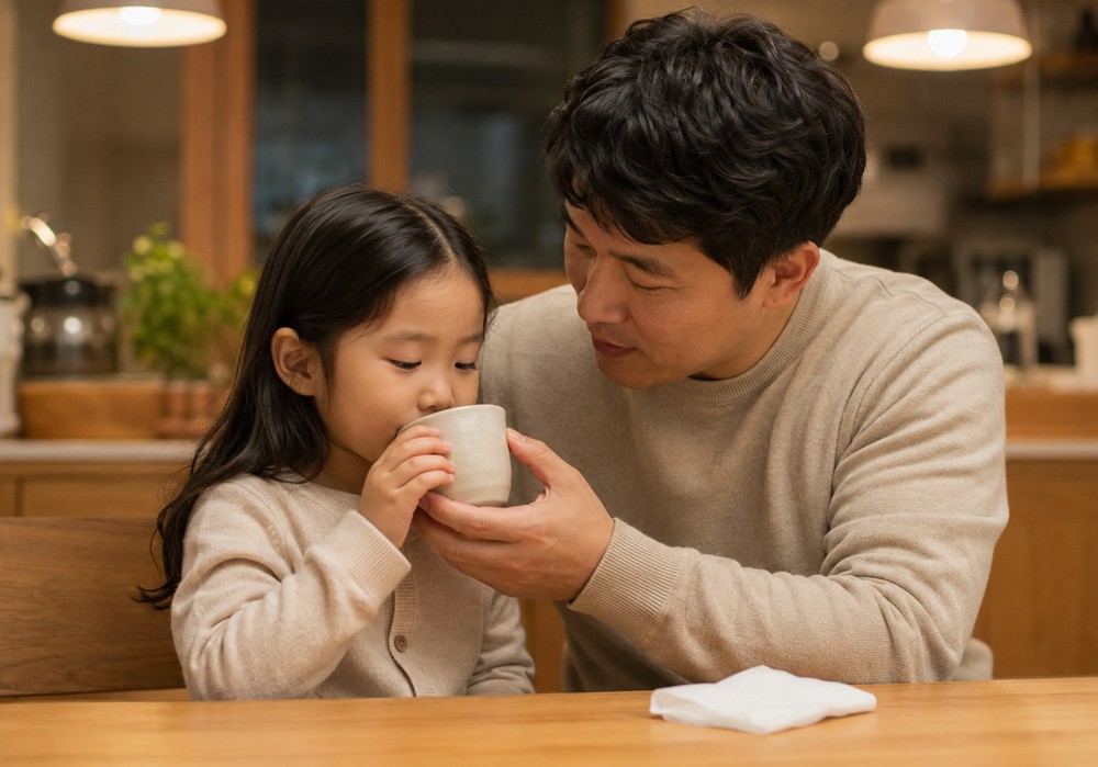 연령대별로 부비동염 신호가 다르게 나타나는 것을 설명하는 장면