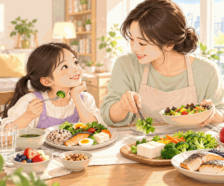 노원성조숙증식이 – 채소와 단백질 식품을 골고루 먹는 성장기 아이