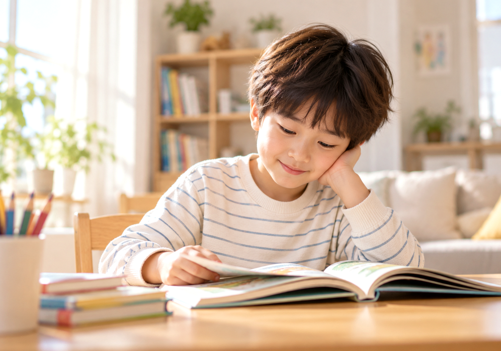 성북 ADHD 정서 안정을 찾아 차분히 책을 읽는 아이