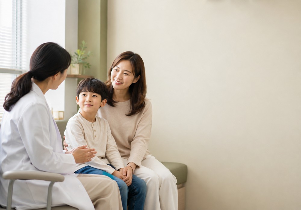 광명 틱장애 아이가 편안한 분위기에서 가족과 시간을 보내는 모습