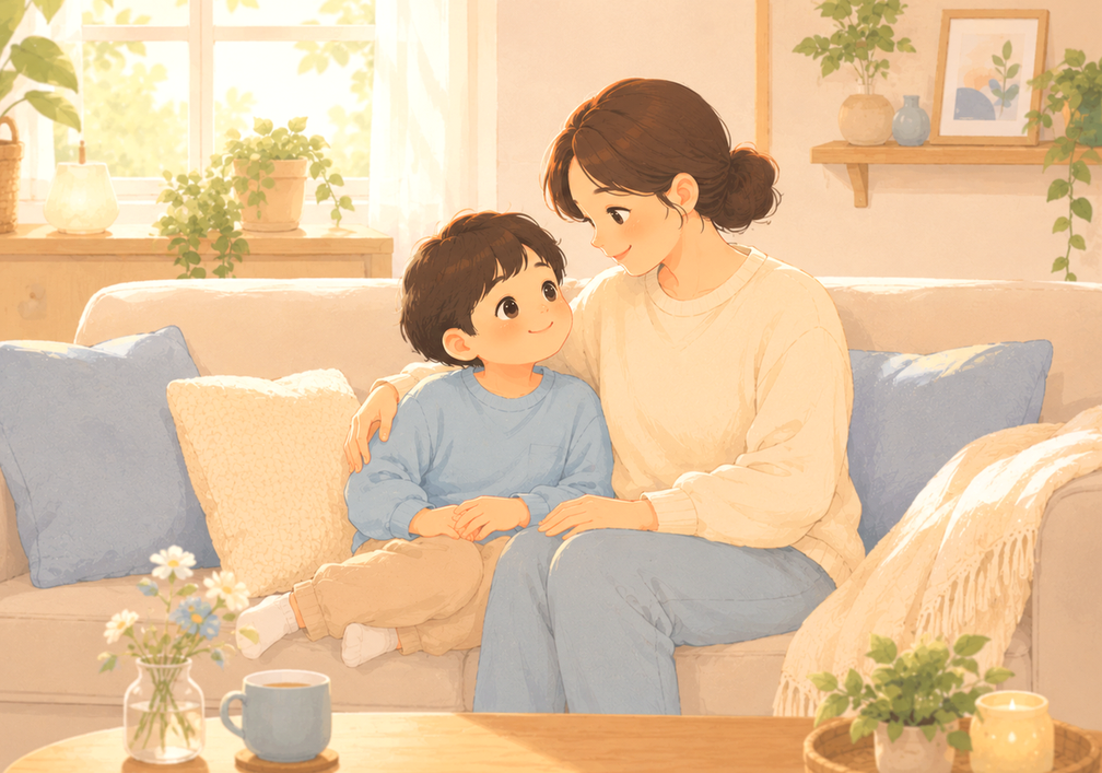 구리남양주 틱장애 – 아이 손에 로션을 발라주는 부모