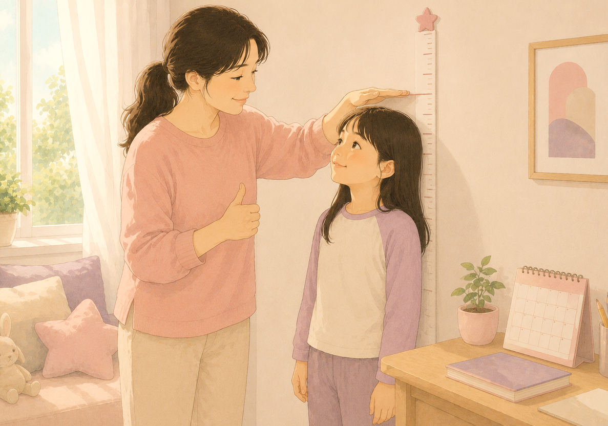구리 초경후키 — 아이누리한의원 구리남양주점에서 아이의 성장을 살피는 모습