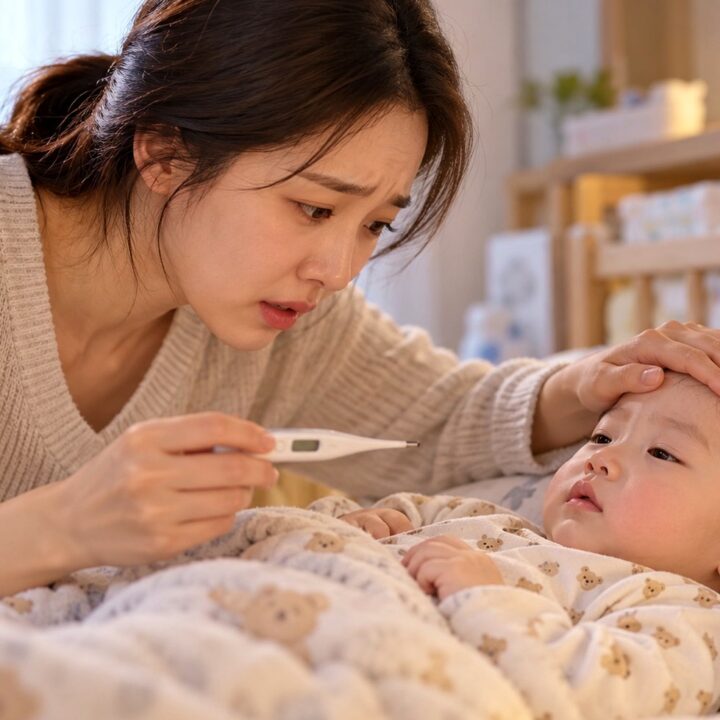 구리돌보약복용법 – 돌 무렵 아이가 자주 아파서 걱정하는 부모 모습