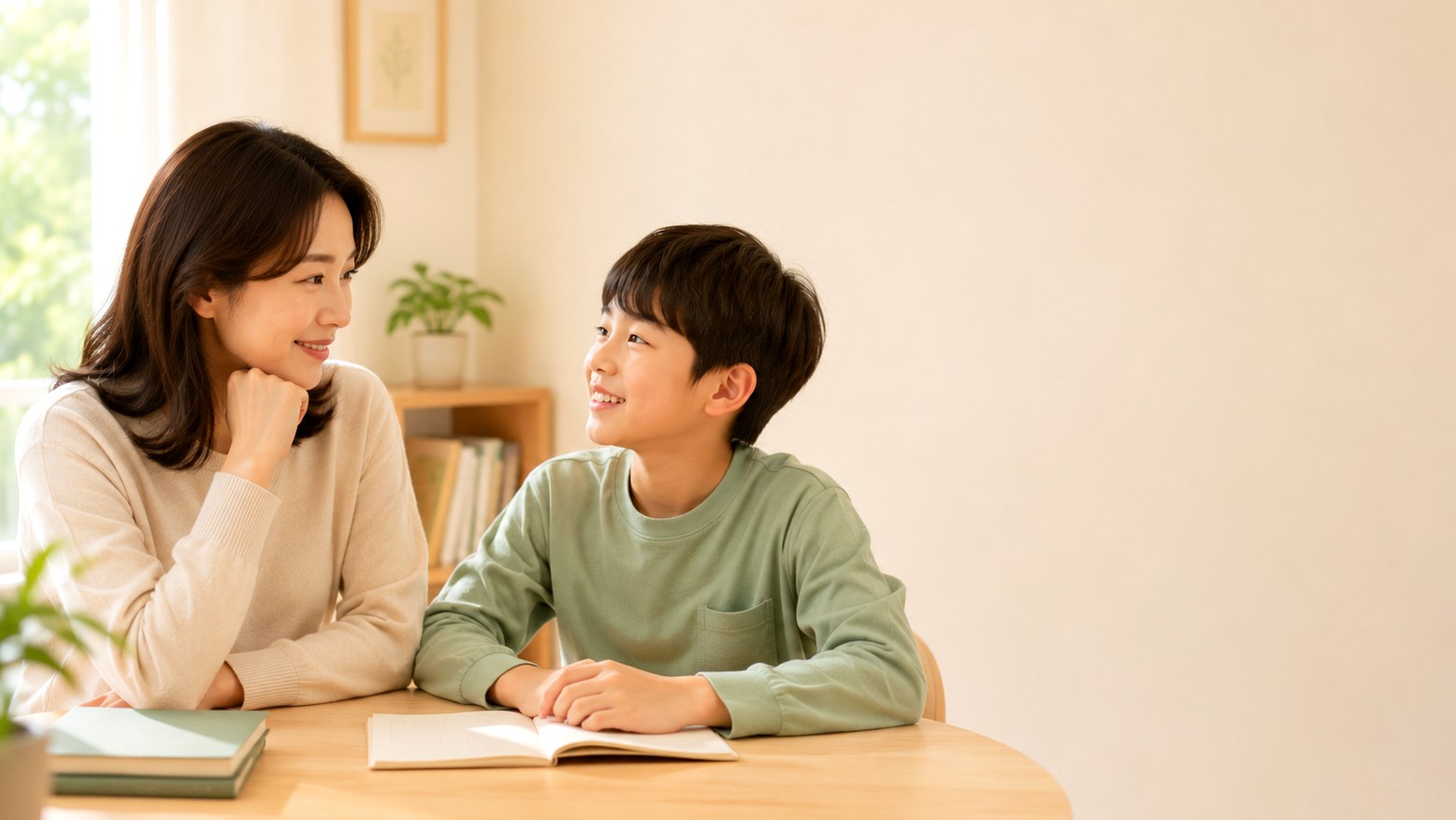 수원 소아 성조숙증 – 아이와 이야기 나누는 보호자