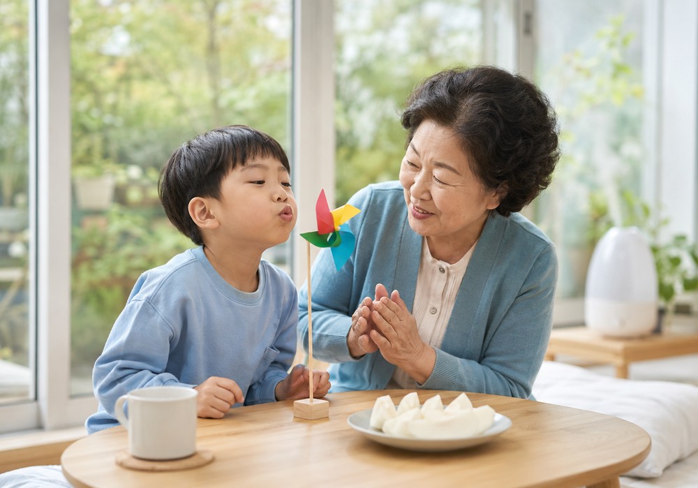 송도 아이 가래 생활관리 수분 습도