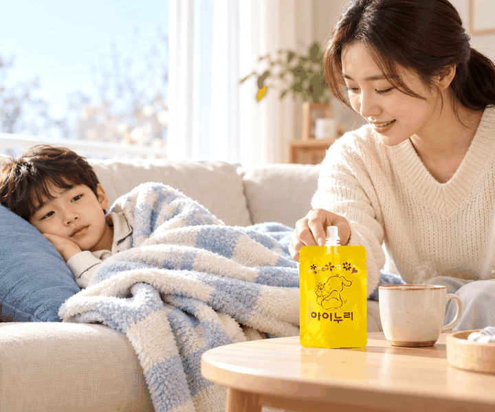 송도면역력약한아이한약 – 쉽게 지쳐 소파에서 휴식하는 아이
