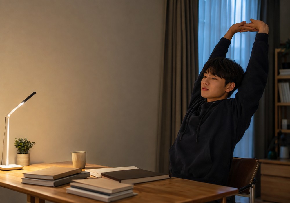 수험생 생활관리를 안내하는 장면