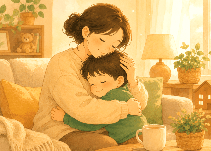 대전 틱장애 – 아이를 안아주는 엄마