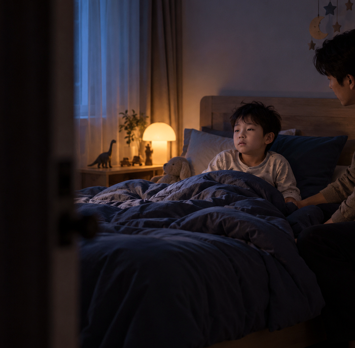 대전야경증기억못함 – 밤중에 갑자기 잠에서 깨어 불안해하는 아이