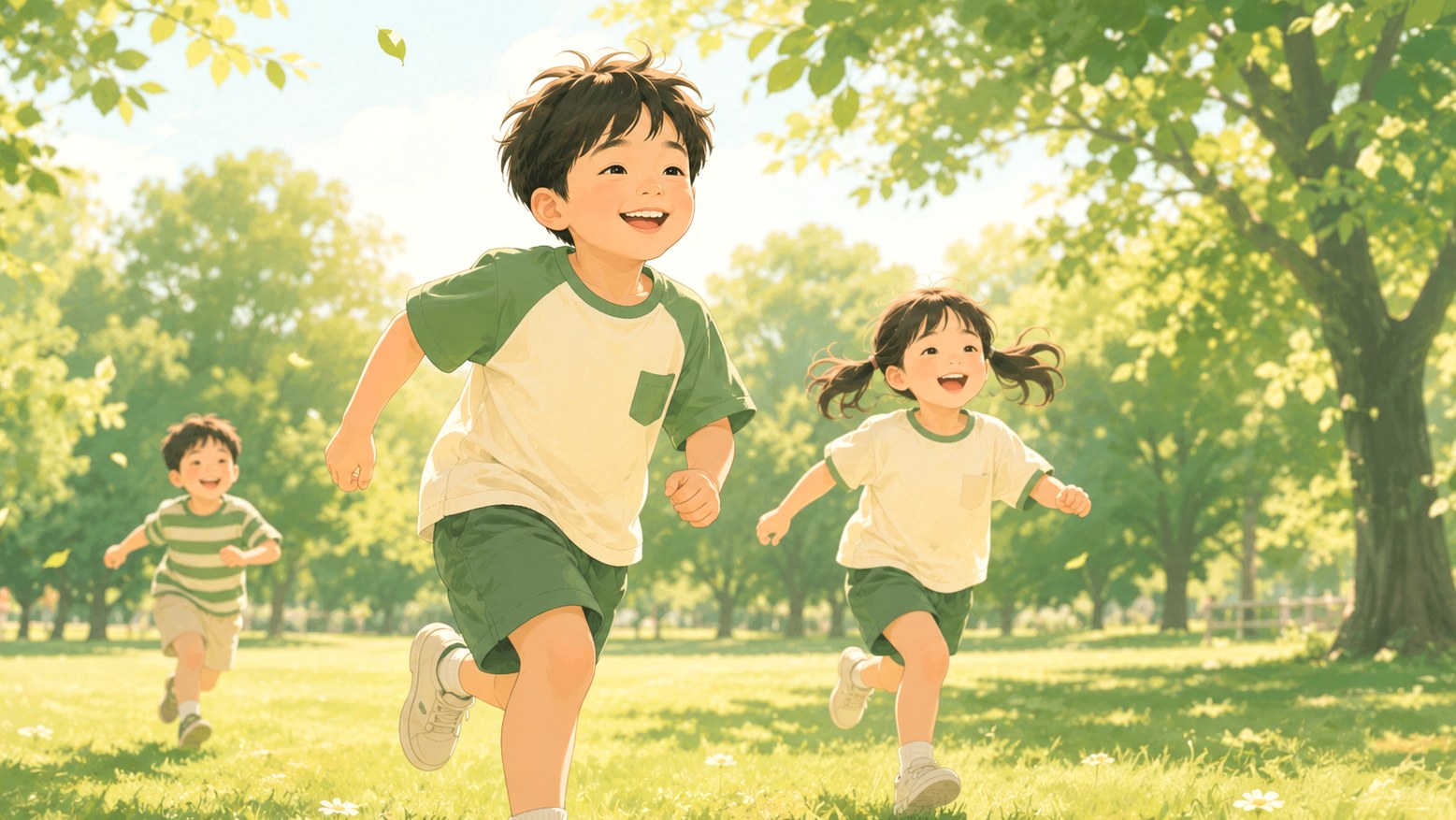 천안 소아비만 – 공원에서 건강하게 뛰어노는 아이들