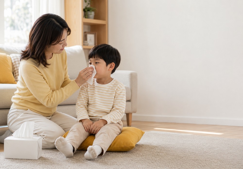 천안 콧물 멈추지 않는 아이 한방 관리