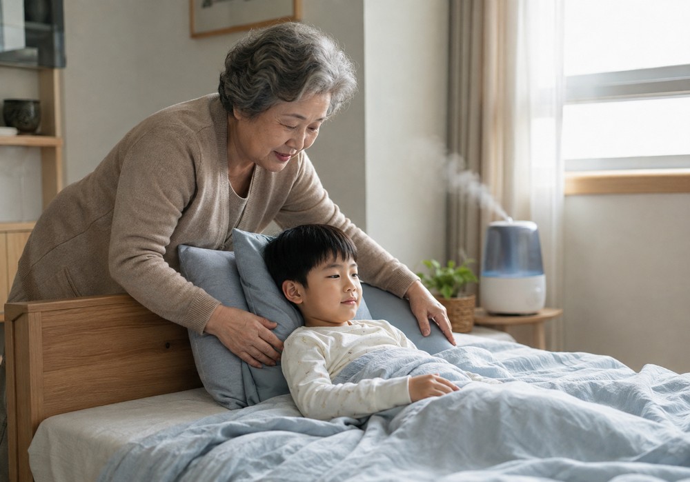 광주신세계 어린이 기관지염 — 기침의 시기별 경과를 살피는 한방 진료