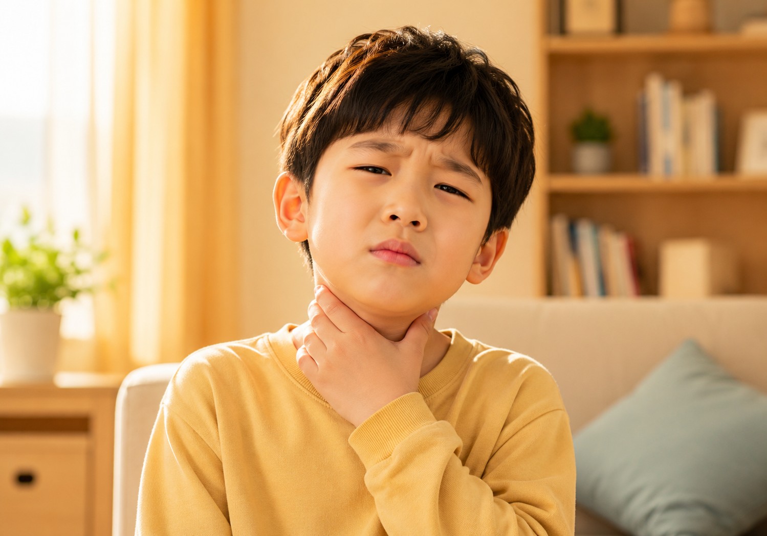 순천후두염 – 컹컹거리는 기침을 하는 아이