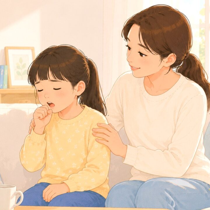 순천 소아 후비루 – 헛기침하는 아이의 등을 쓸어주는 엄마