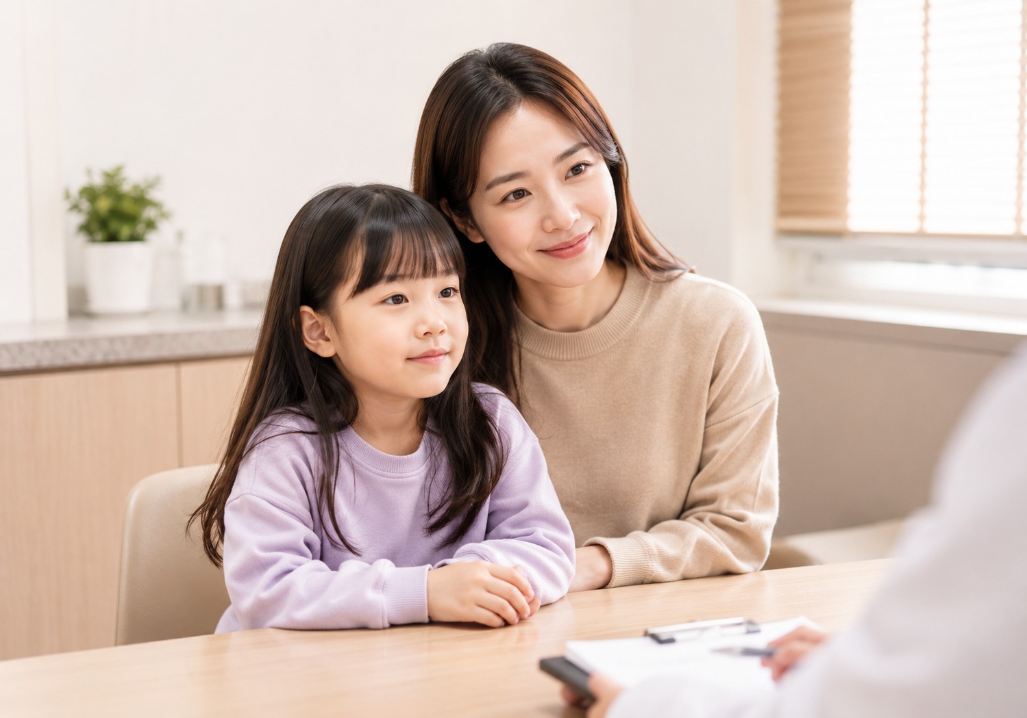 전주천식 – 아이가 한방 진료를 받는 모습